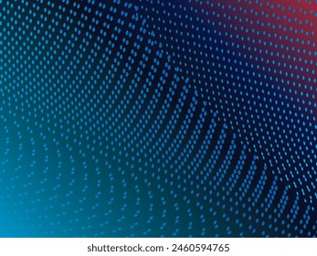 Diseño Abstractas de fondo de Tecnología de partículas ondulantes. Partículas de flujo de punto de movimiento de onda Abstractas, diseño de fondo de alta tecnología y big data para folleto, volante, revista, tarjeta de visita, Anuncio, etc.