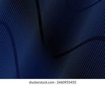 Abstract Waving Particle Technology Background Design. Abstract wave moving point flow particles, high tech and big data background design for brochure, flyer, magazine, business card, banner, etc.