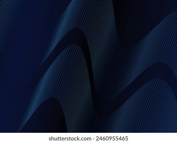 Abstract Waving Particle Technology Background Design. Abstract wave moving point flow particles, high tech and big data background design for brochure, flyer, magazine, business card, banner, etc.