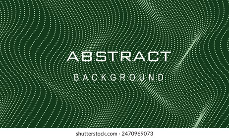 Abstract Waving Particle Technology Background Design, Digital background, Futuristic vector illustration, Abstract wave moving dots flow particles, hi-tech and big data background design.