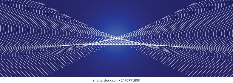 Abstract Waving Particle Technology Background Design, Digital background, Futuristic vector illustration, Abstract wave moving dots flow particles, hi-tech and big data background design 