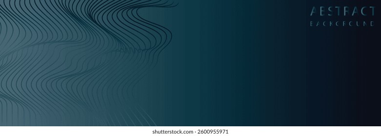 Abstract Waving Particle Technology Background Design. Abstract wave moving dots flow particles, hi-tech and big data background design for brochures, flyers, magazine, business card, banner. Vector