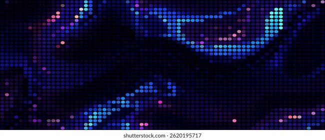 Abstract Waving Particle Technology Background Design. Abstract wave moving dots flow particles, hi-tech and big data background design for brochures, flyers, magazine, business card, banner.