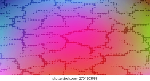 Abstract Waving Particle Technology Background. 3d wave point fractal science futuristic audio visualization. Hi-tech and big data. Digital technology and science for brochures, card, banner. Vector.