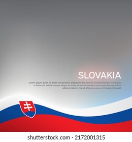 Abstract waving slovakia flag. State patriotic slovak cover, flyer. Creative background for slovakia patriotic holiday card design. National poster. Business booklet. Vector design