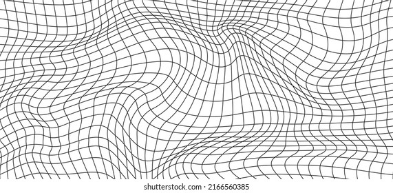 Abstract wavy 3d mesh on a white background. Geometric dynamic wave. 3D technology wireframe. Vector illustration.