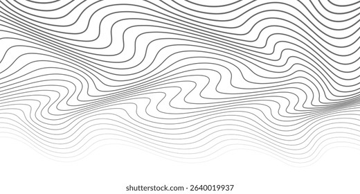 Abstract wavy artistic template. Wave Stripe Background - simple texture for your design modern line arts