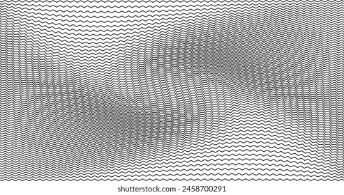 Abstract wavy artistic vector template, wave stripe background simple texture.