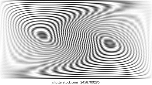 Abstract wavy artistic vector template, wave stripe background simple texture.