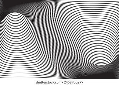 Abstract wavy artistic vector template, wave stripe background simple texture.