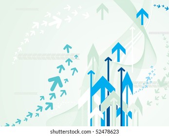 abstract wavy background with arrowhead