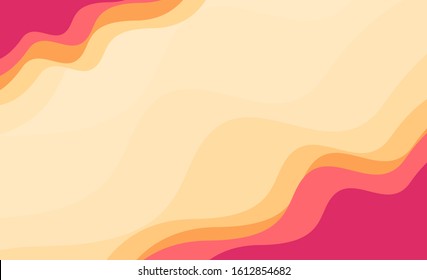Abstract wavy background with attractive colors in flat design. modern background vector that can be used for banners, billboards, presentations, covers, brochures etc.