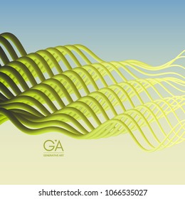 Abstract wavy background for banner, flyer and poster. Dynamic effect. Vector illustration. Cover design template. Can be used for advertising, marketing, presentation.