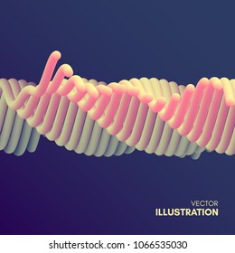 Abstrakter, welliger Hintergrund für Banner, Flyer und Poster. Dynamischer Effekt. Vektorgrafik. Design-Vorlage abdecken. Kann für Werbung, Marketing, Präsentation verwendet werden.