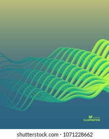 Abstract wavy background for banner, flyer and poster. Dynamic effect. Vector illustration. Cover design template. Can be used for advertising, marketing, presentation.