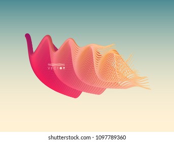 Resumen de fondo ondulado para pancarta, volante y afiche. Efecto dinámico. Ilustración vectorial. Plantilla de diseño de portada. Se puede usar para publicidad, marketing, presentación.