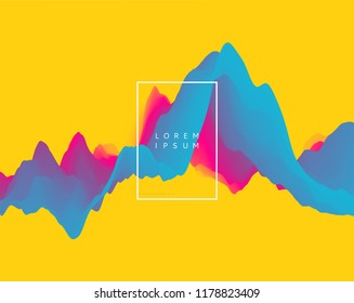 Abstract wavy background for banner, flyer, book cover, poster. Dynamic effect. Vector illustration. Design template.