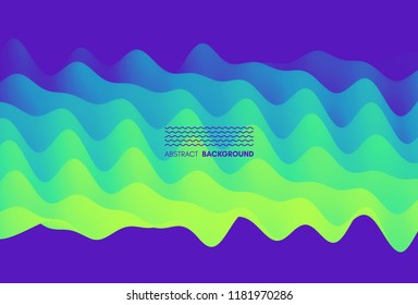 Abstract wavy background for banner, flyer, book cover, poster. Dynamic effect. Vector illustration. Design template.