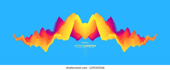 Abstract wavy background for banner, flyer, book cover, poster. Dynamic effect. Vector illustration. Design template.