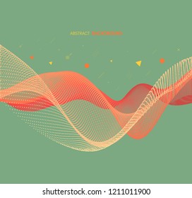 Abstract wavy background for banner, flyer, book cover, poster. Dynamic effect. Vector illustration. Design template.