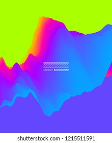 Abstract wavy background for banner, flyer, book cover, poster. Dynamic effect. Vector illustration. Design template.