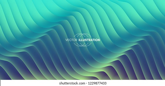 Abstract wavy background for banner, flyer and poster. Dynamic effect. Vector illustration. Cover design template. Can be used for advertising, marketing, presentation.