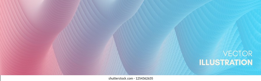 Abstract wavy background for banner, flyer and poster. Dynamic effect. Vector illustration. Cover design template. Can be used for advertising, marketing, presentation.