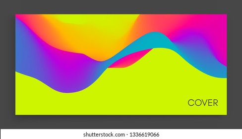 Abstract wavy background for banner, flyer, book cover, poster. Dynamic effect. Vector illustration. Design template.