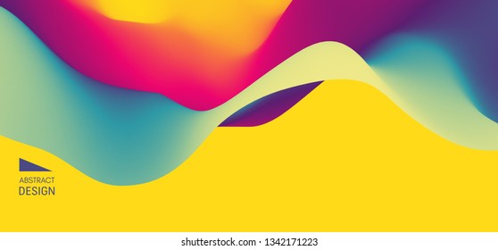 Fundo ondulado abstrato para faixa, folheto, capa de livro, cartaz. Efeito dinâmico. Ilustração vetorial. Criar modelo.
