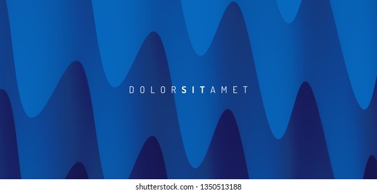 Abstract wavy background for banner, flyer and poster. Dynamic effect. Vector illustration. Cover design template. Can be used for advertising, marketing, presentation. 