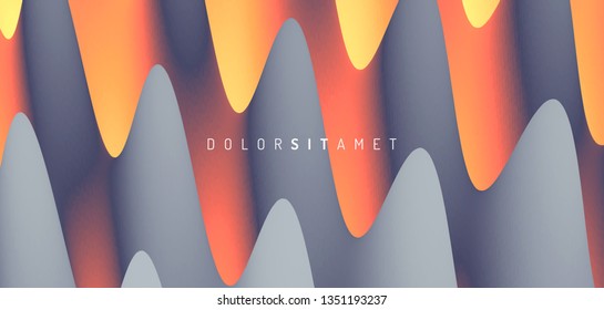 Abstract wavy background for banner, flyer and poster. Dynamic effect. Vector illustration. Cover design template. Can be used for advertising, marketing, presentation. 