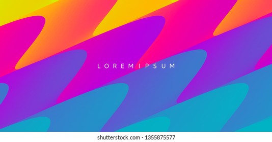 Abstract wavy background for banner, flyer and poster. Dynamic effect. Vector illustration. Cover design template. Can be used for advertising, marketing, presentation. 