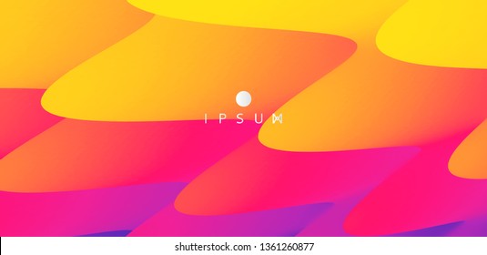 Abstract wavy background for banner, flyer and poster. Dynamic effect. Vector illustration. Cover design template. Can be used for advertising, marketing, presentation. 