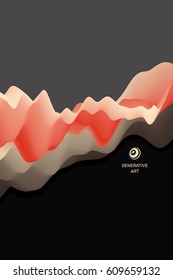 Resumen de fondo ondulado para banner, volante, portada de libro, afiche. Efecto dinámico. Ilustración vectorial. Plantilla de diseño. 