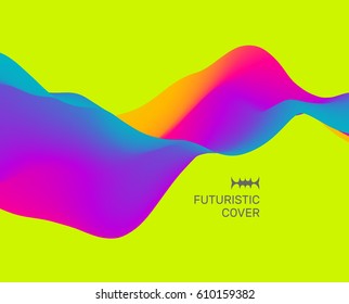 Resumen de fondo ondulado para banner, volante, portada de libro, afiche. Efecto dinámico. Ilustración vectorial. Plantilla de diseño. 
