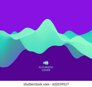 Resumen de fondo ondulado para banner, volante, portada de libro, afiche. Efecto dinámico. Ilustración vectorial. Plantilla de diseño. 