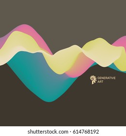 Abstract wavy background for banner, flyer, book cover, poster. Dynamic Effect. Vector Illustration. Design Template. 