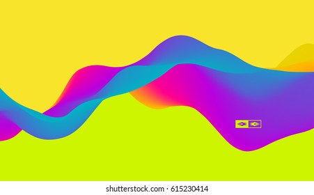 Abstract wavy background for banner, flyer, book cover, poster. Dynamic Effect. Vector Illustration. Design Template. 