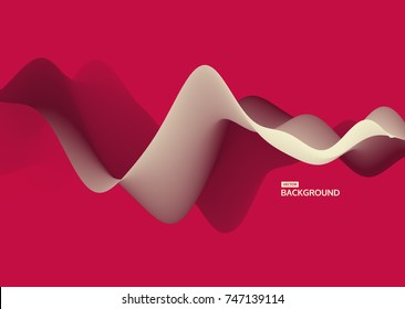 Resumen de fondo ondulado para banner, volante, portada de libro, afiche. Efecto dinámico. Ilustración vectorial. Plantilla de diseño. 