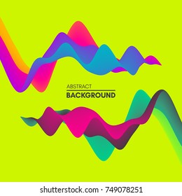 Abstract wavy background for banner, flyer, book cover, poster. Dynamic effect. Vector illustration. Design template. 