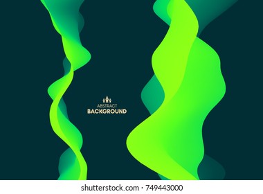 Abstract wavy background for banner, flyer, book cover, poster. Dynamic effect. Vector illustration. Design template. 