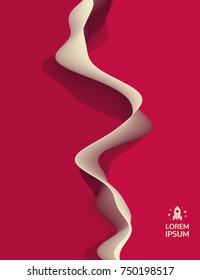 Abstract wavy background for banner, flyer, book cover, poster. Dynamic effect. Vector illustration. Design template. 