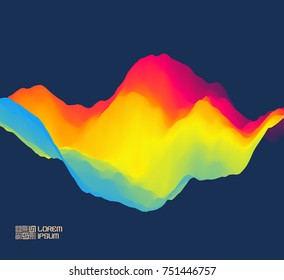 Abstract wavy background for banner, flyer, book cover, poster. Dynamic effect. Vector illustration. Design template. 