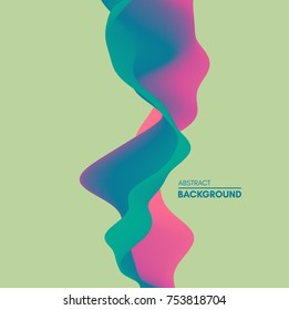 Abstract wavy background for banner, flyer, book cover, poster. Dynamic effect. Vector illustration. Design template. 