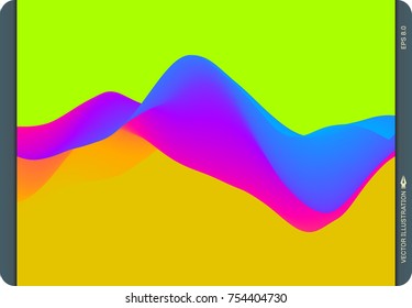 Abstract wavy background for banner, flyer, book cover, poster. Dynamic Effect. Vector Illustration. Design Template. 