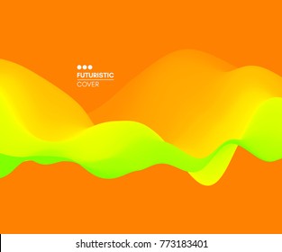Resumen de fondo ondulado para banner, volante, portada de libro, afiche. Efecto dinámico. Ilustración vectorial. Plantilla de diseño. 