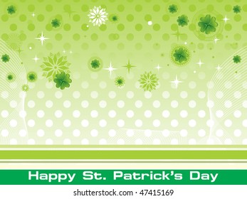 abstract wavy background with beautiful shamrock