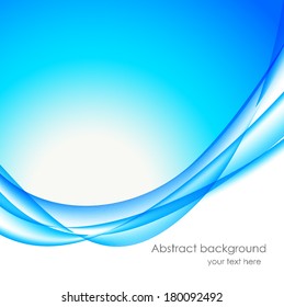 Abstract wavy background in blue color