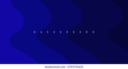Abstract Wavy Background with Blue Gradient. Flowing Organic Shapes. Modern Liquid Wave Pattern for Minimalist Design, Presentation, and Digital Art