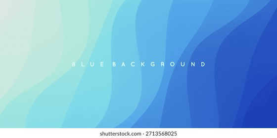 Abstractas fondo ondulado. Degradado azul. Efecto 3D. Ilustración vectorial para folleto, póster, presentación, portada, pantalla, volante o Anuncio.